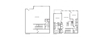 2 bed 2 bath B8 Floor Plan at Optimist Lofts, Atlanta, GA