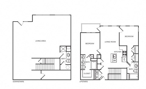 2 bed 2 bath B8 Floor Plan 2 bed 2 bath B8 Floor Plan at Optimist Lofts, Atlanta, GA