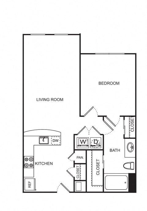 1 bed 1 bath A5 Floor Plan 1 bed 1 bath A5 Floor Plan at Optimist Lofts, Atlanta, GA, 30324