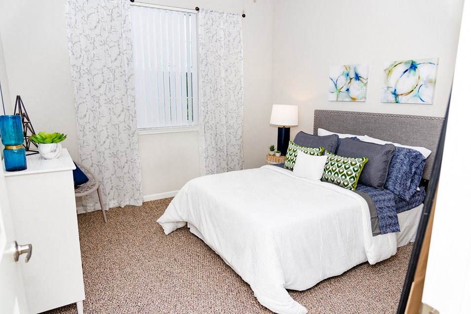 Bedroom With Expansive Windows at Ventura at Turtle Creek, Rockledge, FL