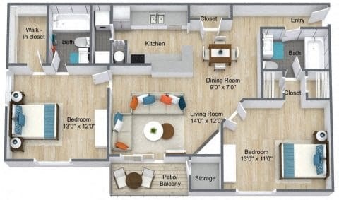 a floor plan of a house with different floors