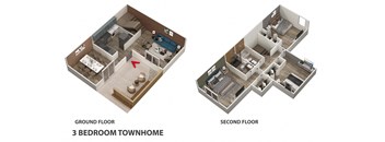 a floor plan of a house with a bedroom and a living room