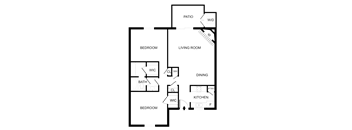 b2  floor plan of the apartment elevate huebner