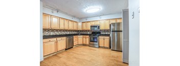 Kitchen With White Cabinetry And Appliances at Summit Terrace, South Portland, ME, 4106