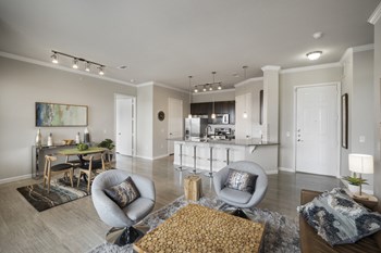 Living Room With Kitchen View Living Room With Kitchen View at Century 380, Aubrey, 76227 - Photo Gallery 4