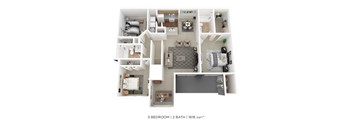 bedroom floor plan | the madison at ballston station