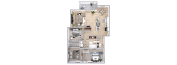 a floor plan of a two bedroom apartment with two bathrooms and a balcony floor plan, transparent  at 555 Mansell, Roswell, GA, 30076
