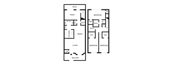 3 Bed 2 Bath Floor Plan at Lory of Savannah, Savannah, Georgia