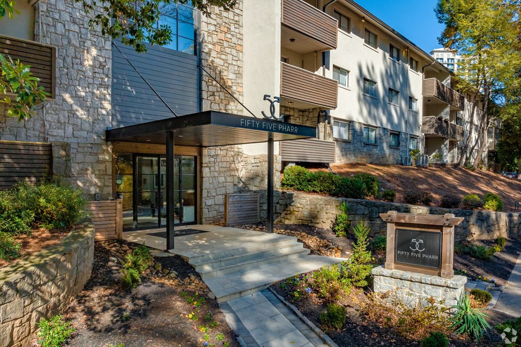 55 Pharr Leasing Office & Entrance