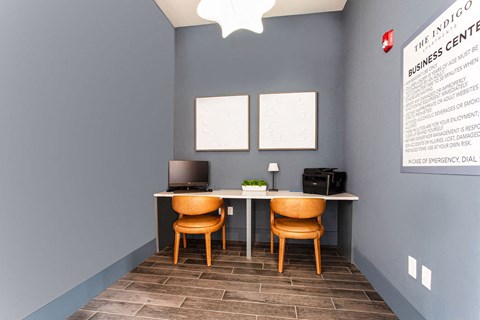 a desk with at The Indigo Apartments, Georgia, 30114