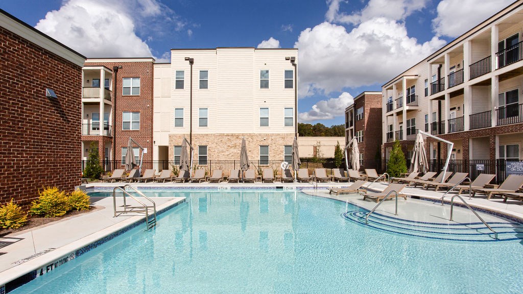 the swimming pool at the addison apartments at The Indigo Apartments, Canton, GA, 30114