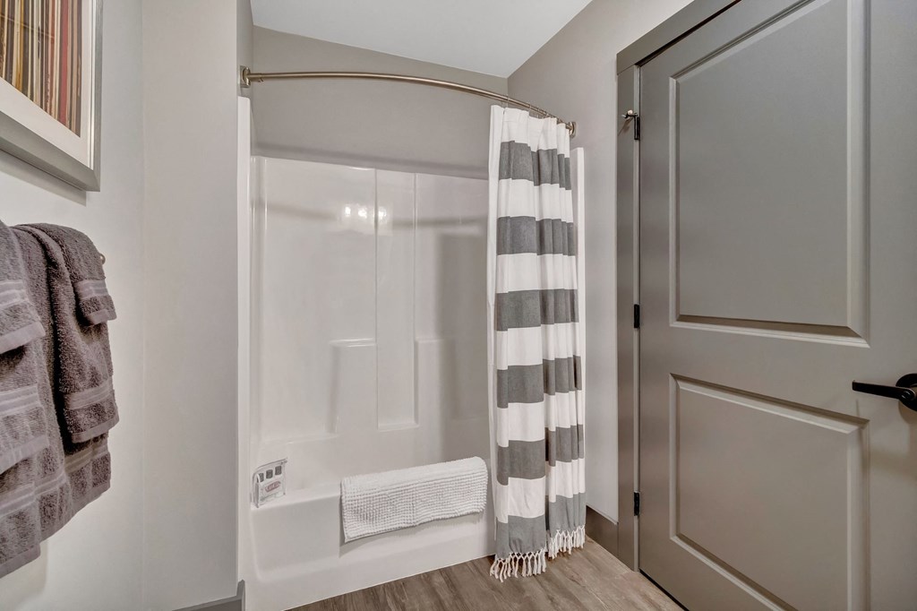 Garden Tub and Shower Comboat Latitude at South Portland Apartment, Maine, 04106