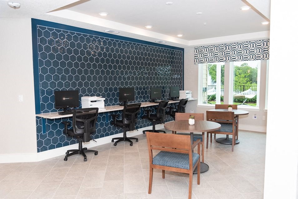 Business Center With Computers at Ventura at Turtle Creek, Rockledge