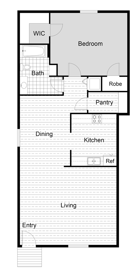 A1A Floor Plan at The Sterling, Corpus Christi, Texas
