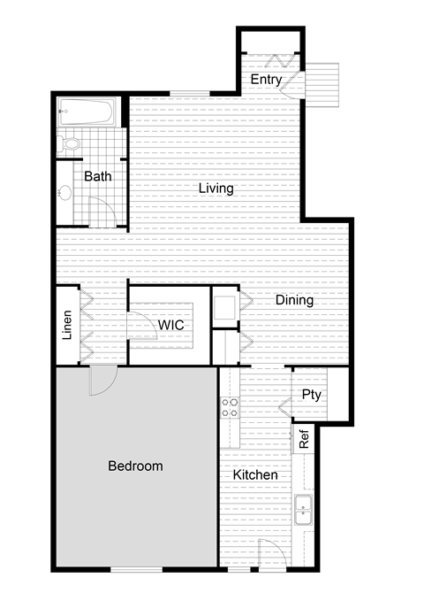 A1B Floor Plan at The Sterling, Corpus Christi