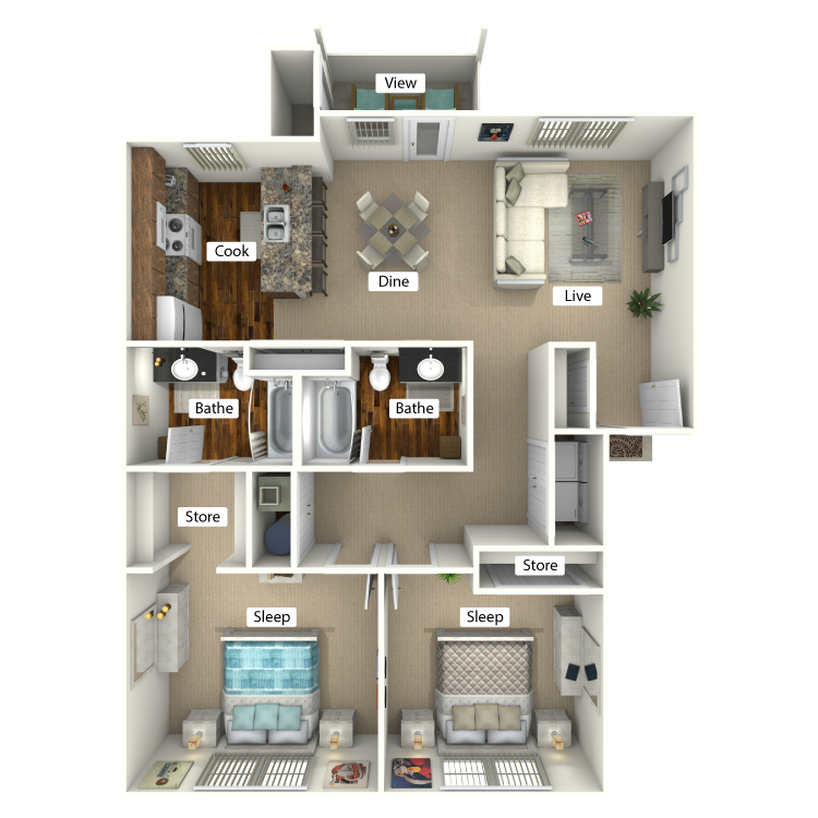 Floor Plan Floor Plan at Forest Ridge on Terrell Mill, Marietta, Georgia