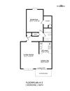 1 Bed 1 Bath Floor Plan 1 Bed 1 Bath Floor Plan at Nova Ridge, North Carolina