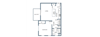 1 Bedroom 1 Bathroom A at Latitude at South Portland Apartment, Maine, 04106
