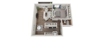 1 bed 1 bath floor plan F at 32Hundred Lenox Apartments , Atlanta, Georgia