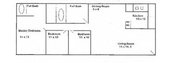 3Bed 2 bath floor plan at The Cleo Apartments, Athens, 35611
