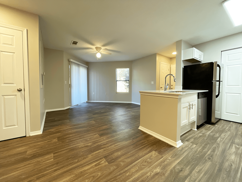 Amberwood at Lochmere, Cary NC, renovated dining room looking into living room - Photo Gallery 1