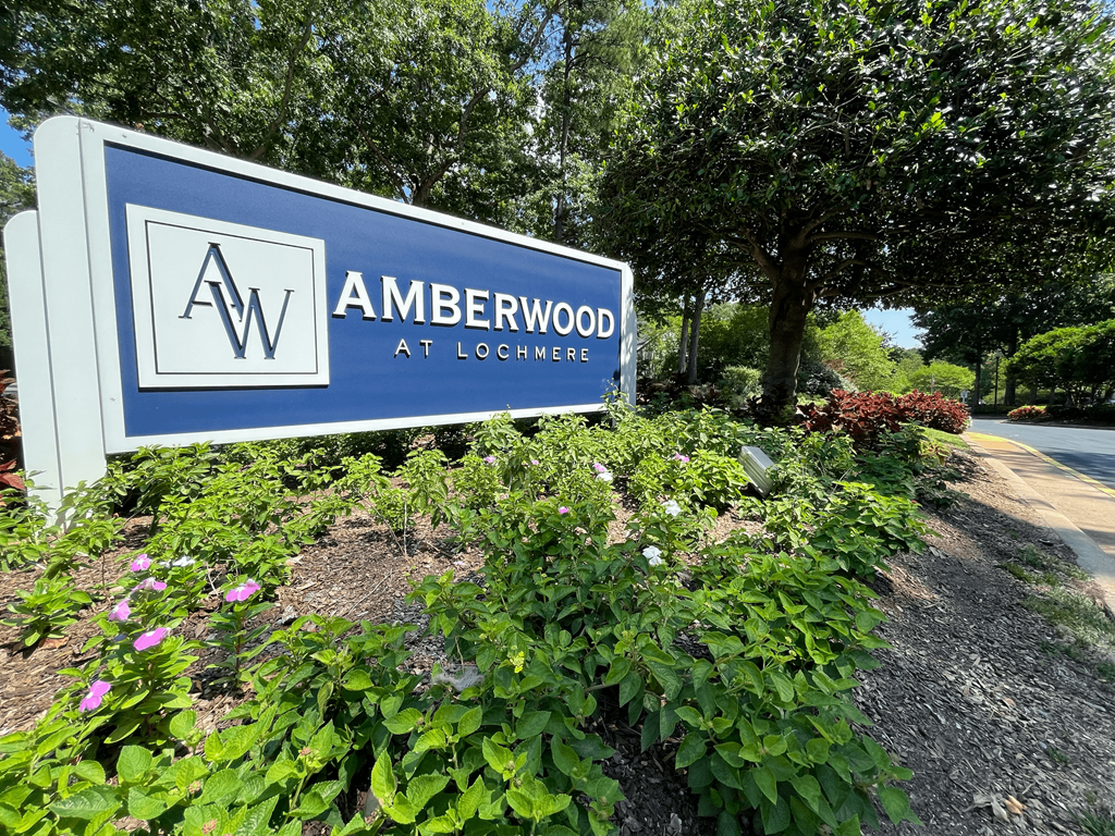 Amberwood at Lochmere, Cary NC, monument sign