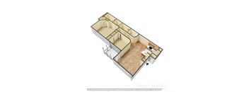 2 bed 2 bath floor plan at Enclave at West Ashley Apartments, Charleston, SC, 29414