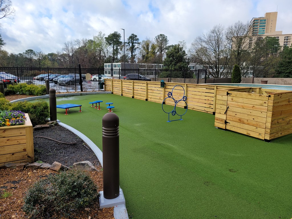 Bark Park with Agility Equipment at Atler at Brookhaven, Atlanta, Georgia