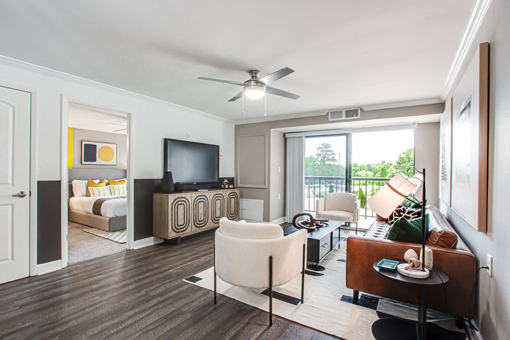 Living Room View at Atler at Brookhaven, Atlanta, GA