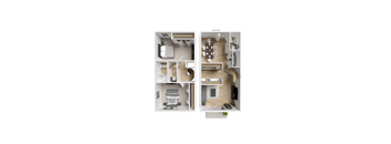 Barcelo townhome b2 floor plan image