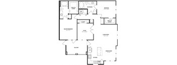 a floor plan of a home with two bedrooms and two bathrooms