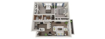 2 bed 2 bath floor plan at 32Hundred Lenox Apartments , Georgia