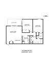 2 bed 1 bath Floor Plan 2 bed 1 bath Floor Plan at Nova Ridge, North Carolina