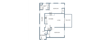 Two Bedroom One Bathroom at Latitude at South Portland, Portland, ME