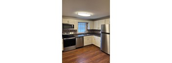 Kitchen area at Summit Terrace at Woodland Apartments, Cape Elizabeth, ME, 04107