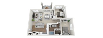 a floor plan of a 1 bedroom apartment at the crossings in indianapolis