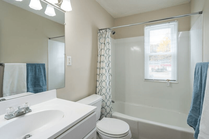Bathroom interior at Coach House, Chelmsford, Massachusetts