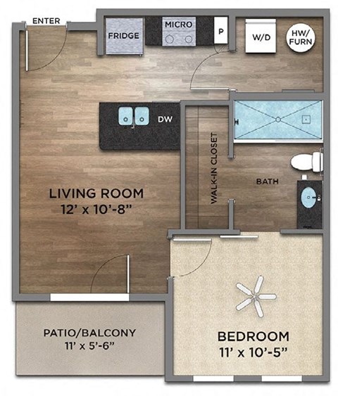 Baxter Floor Plan at Century Baxter Avenue, Louisville