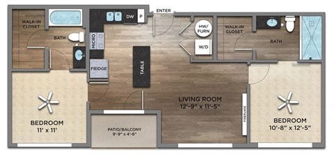 Bishop Floor Plan at Century Baxter Avenue, Louisville Kentucky
