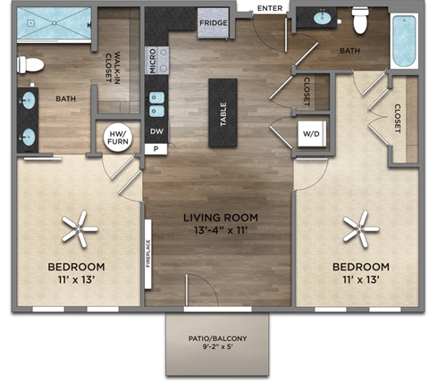 Broadway Floor Plan at Century Baxter Avenue, Louisville, 40204