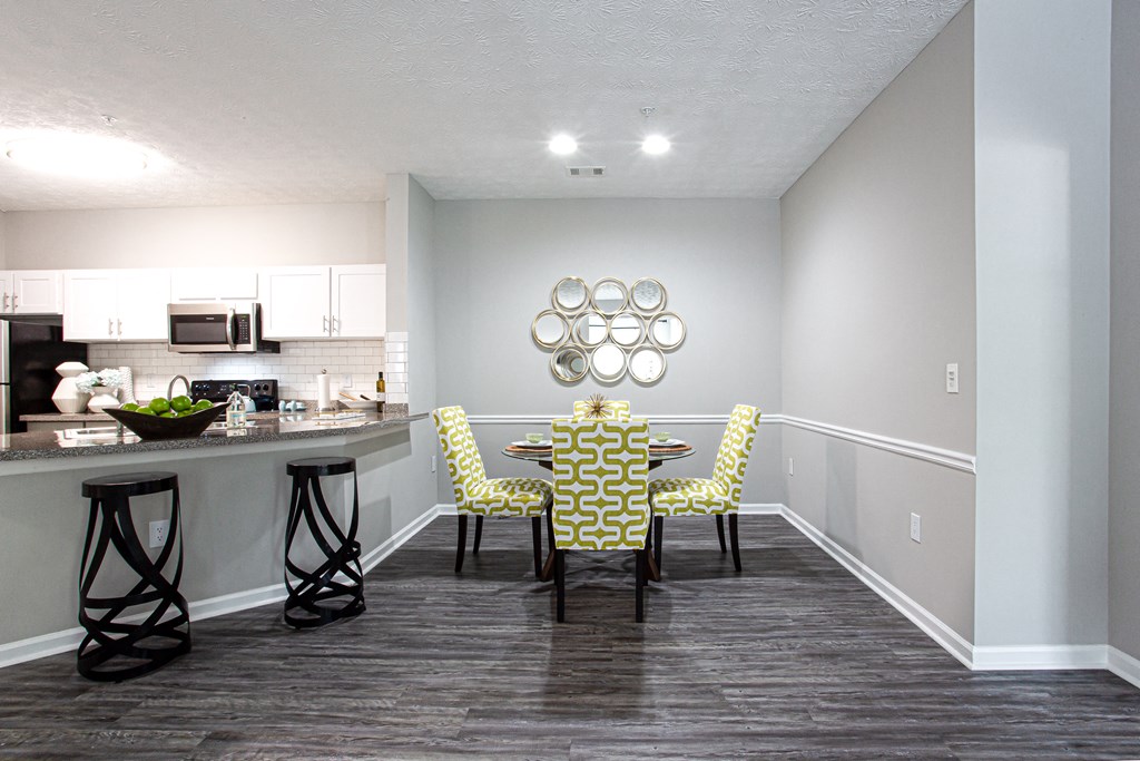 Brodick Hills 2 bedroom model dining room with bar