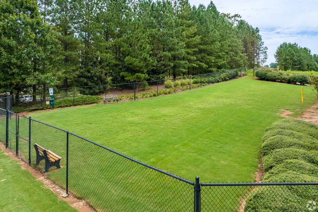 Overlook at Gwinnett Stadium fenced-in Pet Park. Lawrenceville, GA.