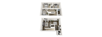 3 bed 2 bath floor plan at The Retreat @ St. Andrews Apartments by ICER, Columbia, 29210