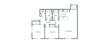 C12 2 bedroom 2 bathroom at Latitude at South Portland Apartment, Maine, 04106
