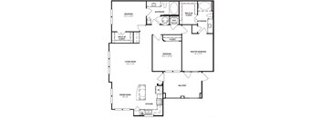 a floor plan of a home with two bedrooms and two bathrooms