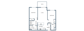 C7 Floor Plan at Latitude at South Portland Apartment, Maine, 04106