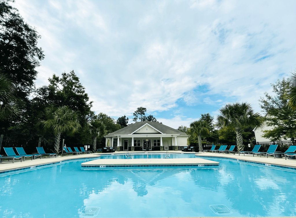 Resort-inspired pool Resort-inspired pool at Oasis at Cedar Branch in Wilmington, NC