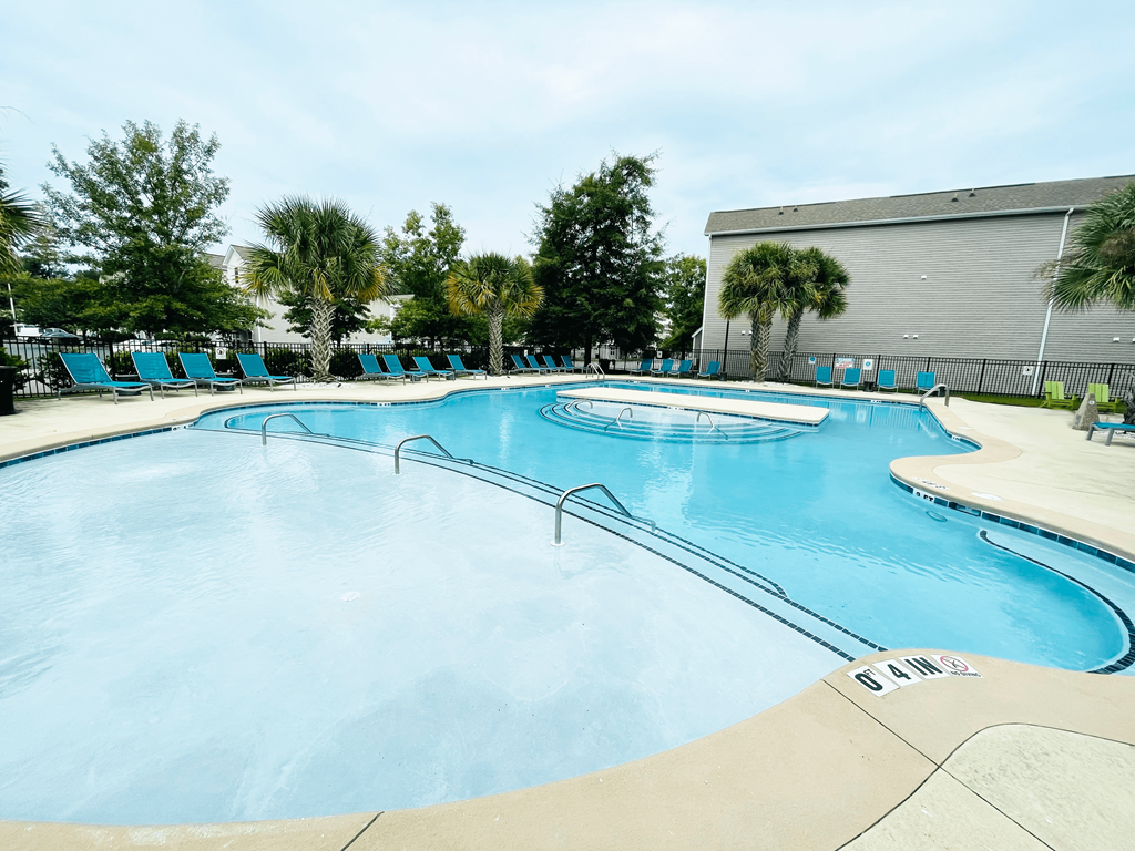 Refreshing resort-inspired pool at Oasis at Cedar Branch in Wilmington, NC