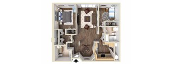 a 2103 sq ft apartment with a wood floor at Carisbrooke at Manchester Apartments, New Hampshire