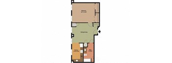 1 Bed 1 Bath Stamford Floor Plan at Carisbrooke at Manchester Apartments, Manchester, 03102
